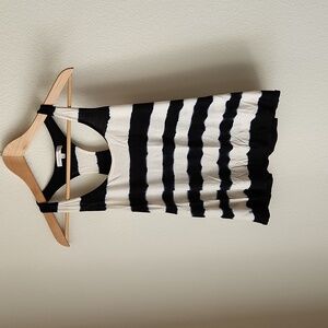 Corey Lynn Calter Anthropologie black and white striped racerback tank Sz M/L